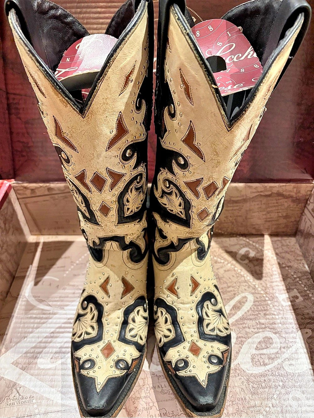 Lucchese Western Leather Boots US 8 B - Picture 2 of 7